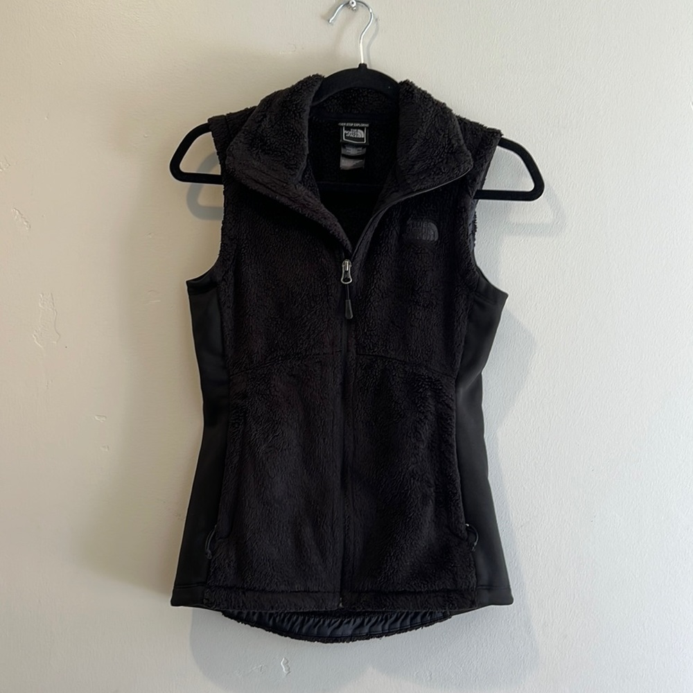 North face women’s lightweight osito zip up vest black size extra small